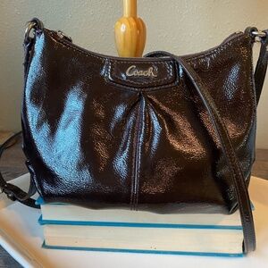 Coach shiny brown crossbody